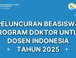 1.100 Beasiswa Doktor untuk Dosen Dibuka, Pendaftaran Dimulai 2 Juni 2025