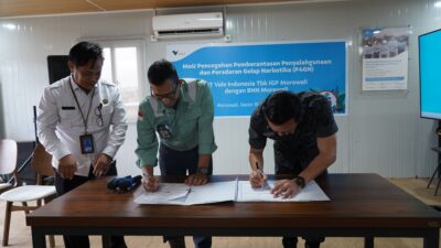 PT Vale dan BNN Teken Nota Kesepahaman Anti Narkoba